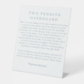 Nantucket Tradition Gastgeschenk - Zwei Pennys Sockelschild (Vorderseite)
