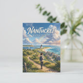 Nantucket USA Postkarte (Stehend Vorderseite)