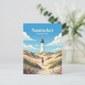 Nantucket USA Postkarte (Stehend Vorderseite)