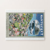 Nantucket Vintage Reise-Plakat-Grafik Puzzle (Horizontal)