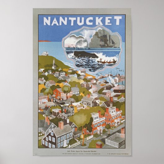 Nantucket Vintage Train Reise  Poster (Vorne)