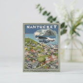 Nantucket Vintage Travel Postcard Postkarte (Stehend Vorderseite)