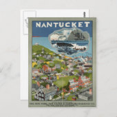 Nantucket Vintage Travel Postcard Postkarte (Vorne/Hinten)