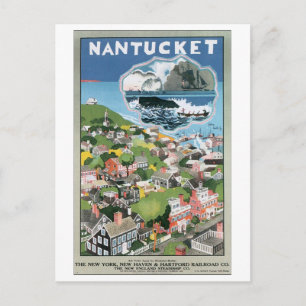 Nantucket Vintage Travel Poster Postkarte