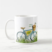 Nantucket Vintages Fahrrad auf dem Lavendelgebiet Kaffeetasse (Links)