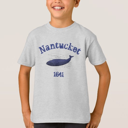 Nantucket, Wal, 1641 T - Shirt für Jungen 2 (Vorderseite)