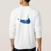 Nantucket Watercolor Map Family Wiedersehen Sweatshirt (Rückseite)