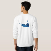 Nantucket Watercolor Map Family Wiedersehen Sweatshirt (Schwarz voll)