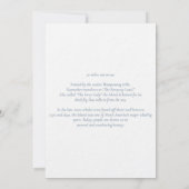 Nantucket Wedding Welcome Card Einladung (Rückseite)