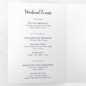Nantucket Wedding Welcome Letter & Itinerary Dreifach-gefaltete Programmkarte (Innen Erste Seite)