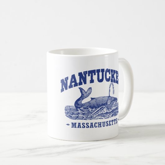 Nantucket Whale Kaffeetasse (VorderseiteRechts)