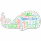 Nantucket Whale Sticker (Vorderseite)