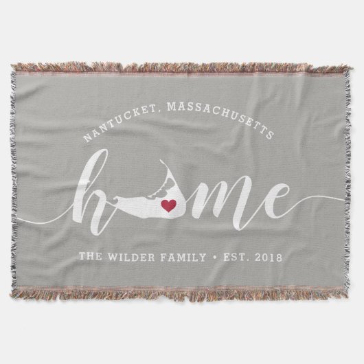 Nantucket Zuhause Town Personalisiert Decke (Vorderseite)