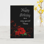 Nanu Birthday w/rote Rosen Karte (Gelbe Blume)