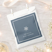 Nany Blue Modern Snowflake Baby Dusche Geschenktütchen (Ausgeschnitten)