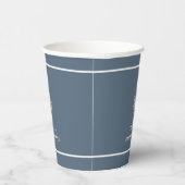 Nany Blue Modern Snowflake Baby Dusche Pappbecher (Rechts)