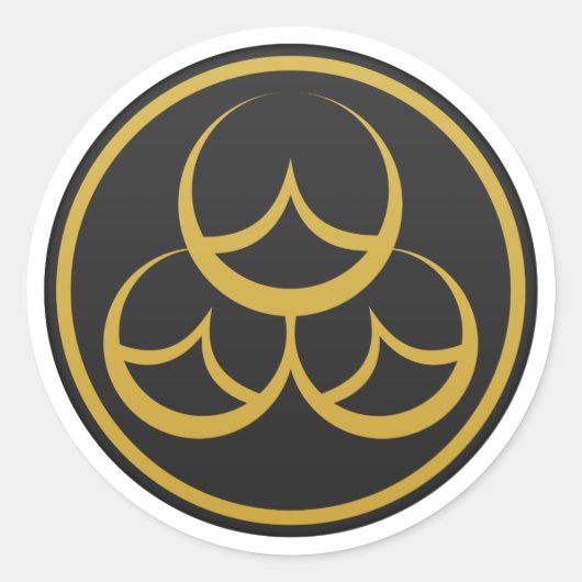 Naoe Clan Kamon Runder Aufkleber (Vorderseite)