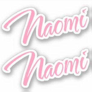 Naomi Decorative Name in Pink x2 Aufkleber