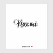 Naomi Name - Handgeschriebene Kalligrafie Aufkleber (Blatt)