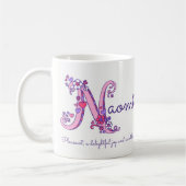 Naomi Namensmonogramm-Tasse der Kaffeetasse (Links)