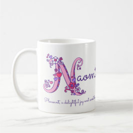 Naomi Namensmonogramm-Tasse der Kaffeetasse