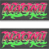 Naomi Vorname Name Graffiti Aufkleber Sticker (Vorderseite)
