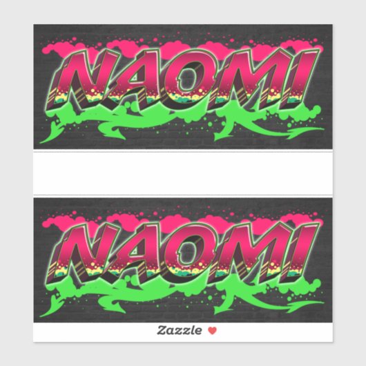 Naomi Vorname Name Graffiti Aufkleber Sticker (Blatt)