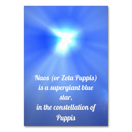 Naos Tischnummer (Rückseite)