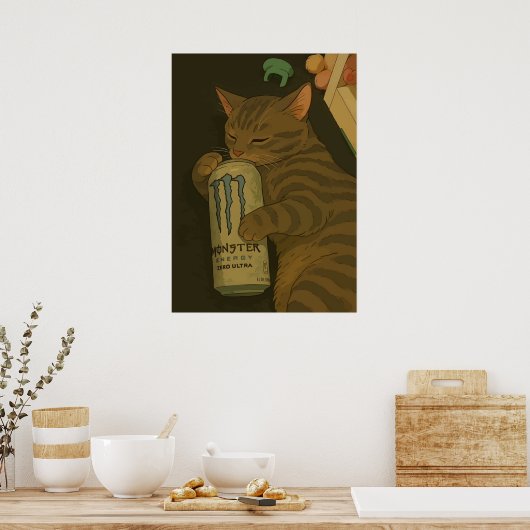 Nap cat memes poster (Küche)