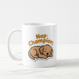 Nap Champion Cute Golden Retriever Puppy Coffee Mu Kaffeetasse