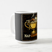 Nap Champion – Elite Sleeping Humor Pride Kaffeetasse (Vorderseite Links)