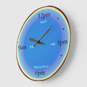 "Nap Happy Hour Pills"> Fun Kitchen Clocks Große Wanduhr (Winkel)