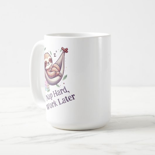 Nap Hard Sloth Kaffeetasse (Vorderseite Links)