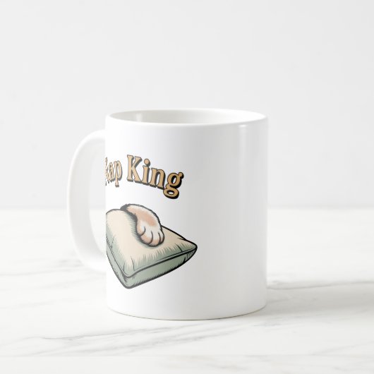 Nap King | Cozy Dog Dad Humor Kaffeetasse (Vorderseite Links)