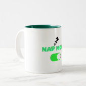 'Nap Mode AN' Tasse für Langschläfer (Vorderseite Links)