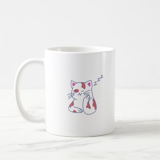 Nap-Modus-Tasse | Sleepy Kitty Vibes Kaffeetasse (Links)