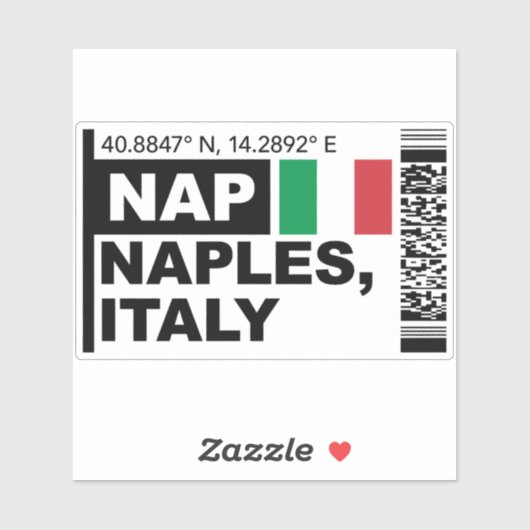 NAP Naples Boarding Pass - Italy Travel Aufkleber (Blatt)