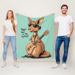Nap Nicht In Meiner Setlist Funny Rock Känguru Bas Fleecedecke