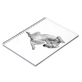 Nap Notes – Entspannter Hund Kunst Notizbuch Notizblock (Linke Seite)