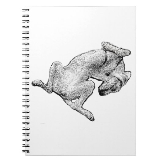 Nap Notes – Entspannter Hund Kunst Notizbuch Notizblock (Vorderseite)
