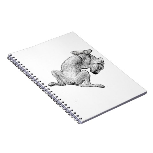 Nap Notes – Relaxed Dog Art Notebook Notizblock (Rechte Seite)