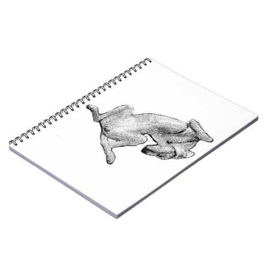 Nap Notes – Relaxed Dog Art Notebook Notizblock (Linke Seite)