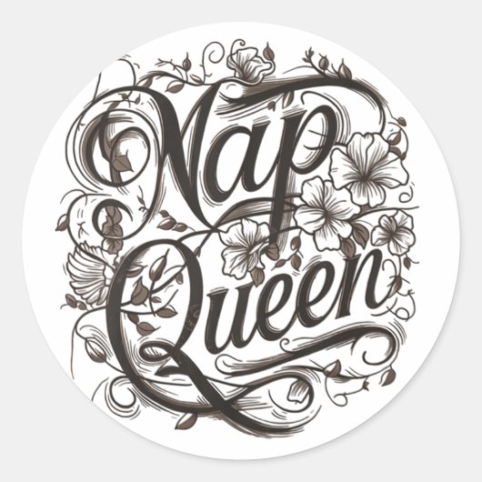 Nap Queen - Aufkleber (Vorderseite)