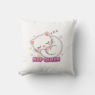 Nap Queen Cat Aufkleber Süße Schlafende Katze Kissen