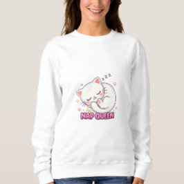 Nap Queen Cat Sticker | Cute Sleeping Cat Sweatshirt