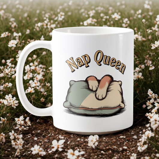Nap Queen | Cozy Pet Parenting Humor   Kaffeetasse