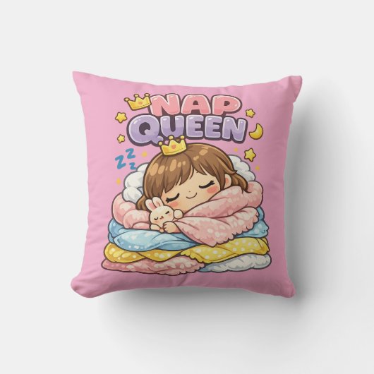 Nap Queen Kawaii Kissen (Vorderseite)