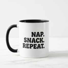 Nap Snack Repeat Becher - Lustiges Geschenk für Ka Tasse