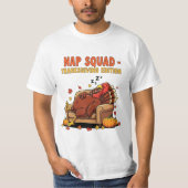 Nap Squad Funny Thanksgiving Turkey Design T-Shirt (Vorderseite)