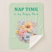 Nap time happy hour flowers green sherpadecke (Vorderseite)